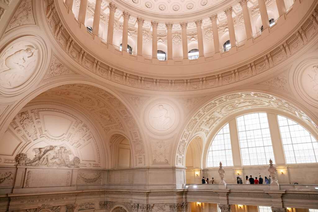 The interior of San Francisco City Hall.