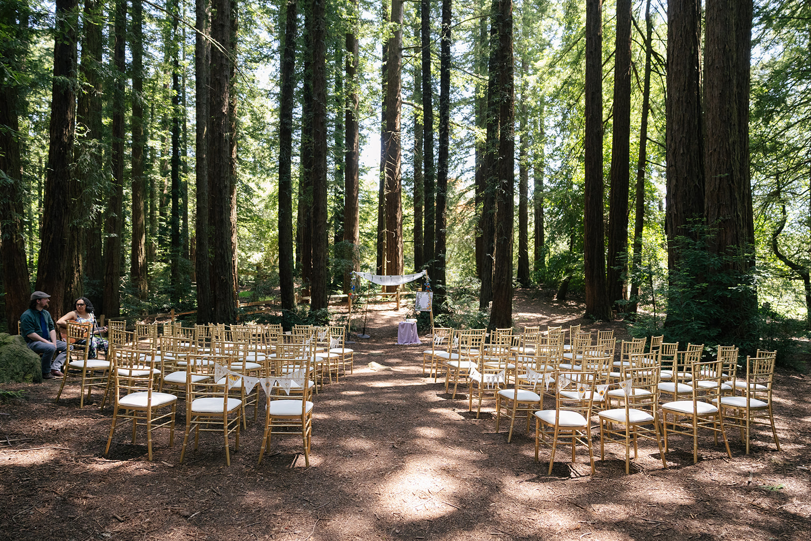 a ceremony site for a wedding in roberts regional park 