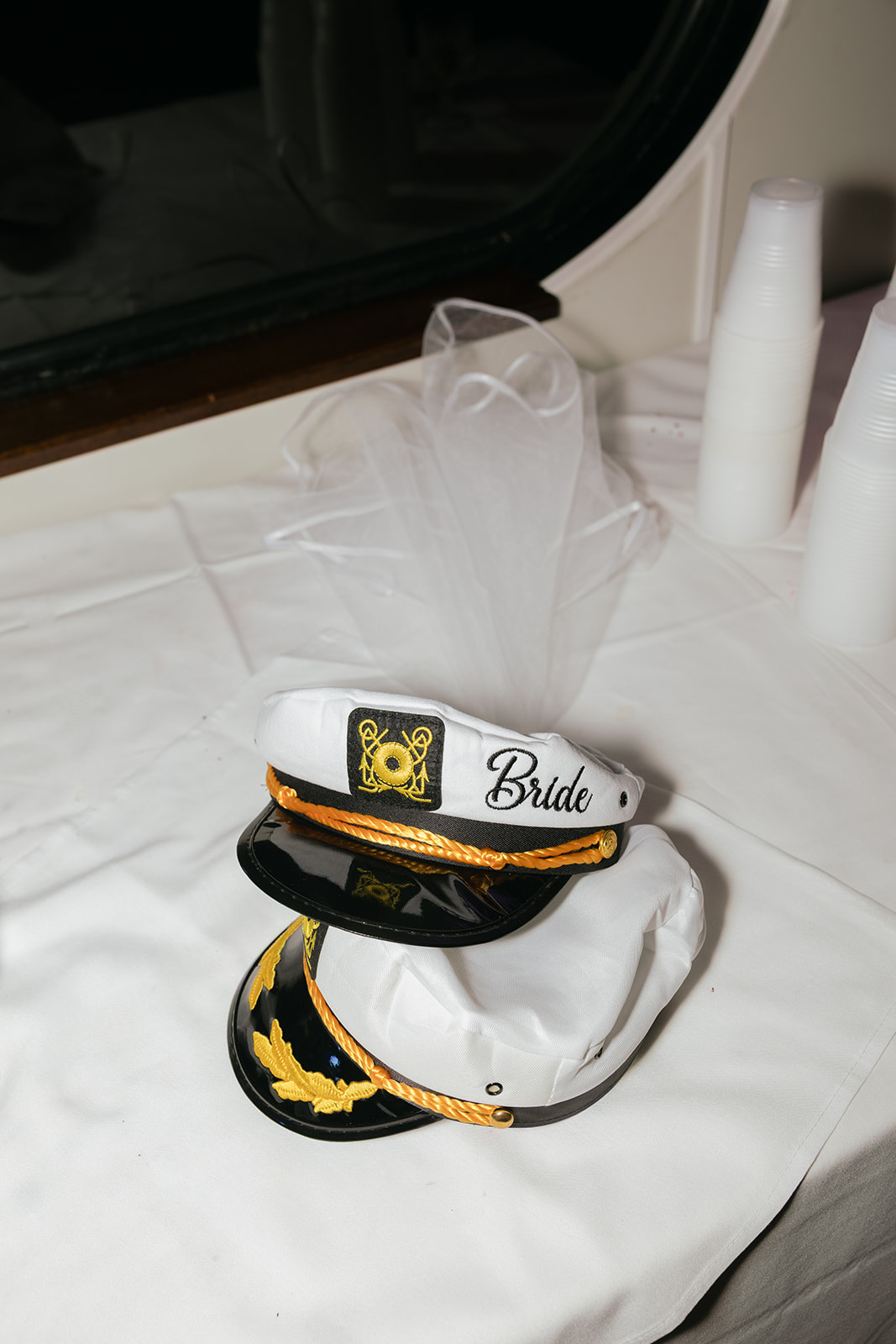 a sailor's cap with the word bride embroidered on it 